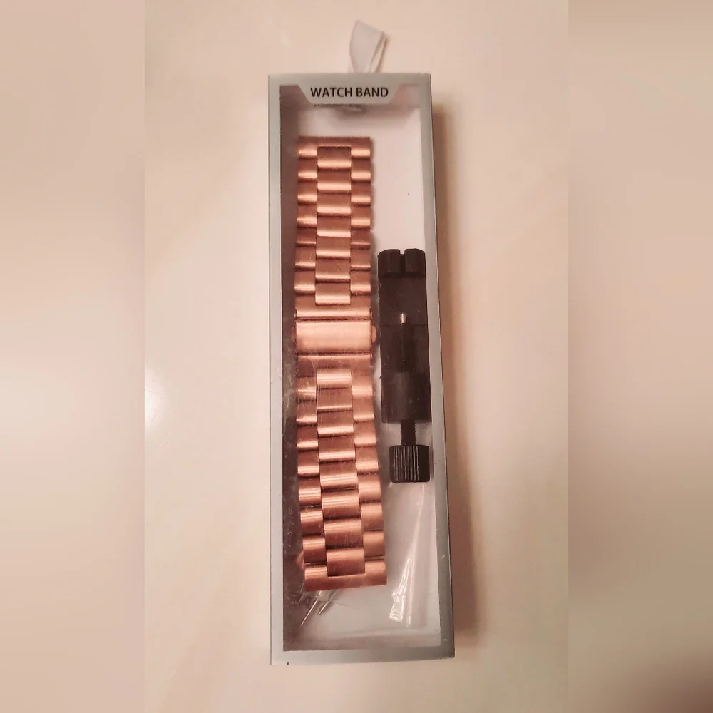 Rose Gold Premium Stainless Steel Smartwatch Band - Picture 3 of 15